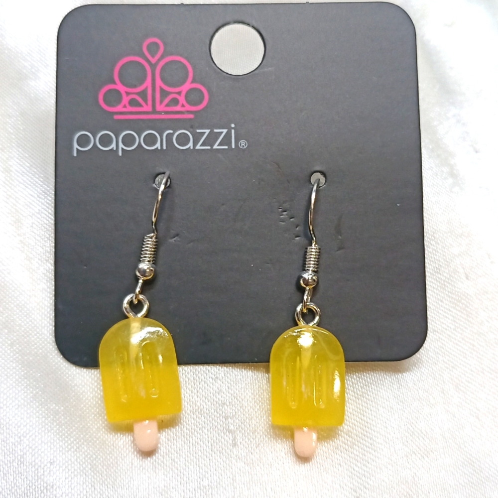 Paparazzi Yellow Ice Cream Bar Earrings